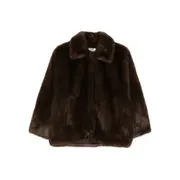 [Valentini 1972] Valentini 1972 Faux-fur Collared Jacket 44 IT BROWN