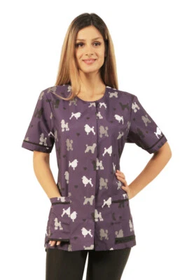 Ladybird Purple Poodle Waterproof Jacket Mesh Back Dog Pet Grooming