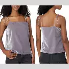 NWT $95 Cupcakes And Cashmere Janika Velvet Tank Top Silver Mauve [ XS ] P915