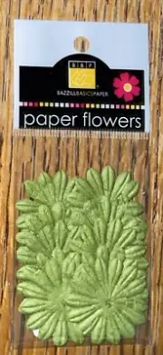 BBP Bazzill Basic Paper Flowers Primula Green CardMaking Scrapbook Embellishment