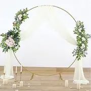 Round Backdrop Stand Metal Circle Balloon Arch Fram, Backdrop Stand Arch, Wedding Arches for Ceremony Birthday Party Bridal Graduation Decoration Baby Shower(2.4m/7.8ft)