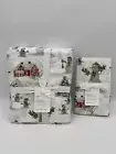 New Pottery Barn Snowman Christmas Tree Barn Queen Sheet Set & 2 Standard Pillow