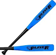 PSG 31" High-Grade Pro Maple Flat Half Paddle Training Baseball & Softball Bat in 31"/20 oz/Flat Barrel:2.50" for Professional Players in Sky Blue & Black by Player Sports Goods LLC