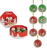 DISNEY CHRISTMAS Mickey and Minnie Mouse Baubles (Set of 7)