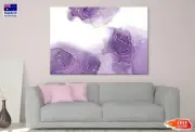 Purple Ink & Gold Lines Abstract Wall Canvas Home Decor Australian Made Quality