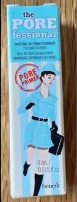 benefit The POREfessional Smoothing Face Primer 3mL/0.1 fl.oz. TRIAL SIZE BNIB