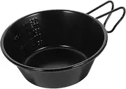 SUPVOX Stainless Steel Salad Bowl Camping Bowl Handles Lightweight Portable for Outdoor Activities Hiking Backpacking Picnics