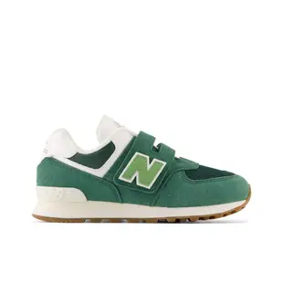 【New Balance】 NB 童鞋_中性_綠色_PV574CO1-W楦 574 中童