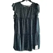 ASOS Hunter Green Polka Dot Tiered Forest fairy Whimsy babydoll NWT Size 14