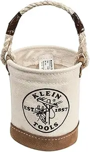 Klein Tools 5104MINI Mini Tool Bucket with Leather-Bottom
