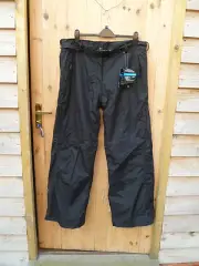 TRESPASS FUSE GLACIER WATER WIND PROOF BLACK SKI SNOW BOARD PANTS LARGE L XL NEW