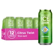 Sparkling Ice Caffeine Citrus Twist Sparkling Water with Caffeine, Zero Sugar, w