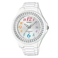 在飛比找蝦皮商城優惠-【CASIO】繽紛亮眼時尚腕錶-白X彩色數字 (LX-500