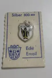 VTG Sterling Enamel Shield Munchen Silver Bracelet Charm