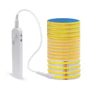 Anorina Motion Sensor LED Strip Light 5V Battery Powered Night Lighting for Home