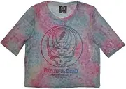 [Rock Off officially licensed products] Grateful Dead Concentric Skulls Mesh Crop Top