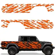 Custom Vinyl Decal Wrap Kit for 2020 Jeep Gladiator WAVY ORANGE (for: Jeep)