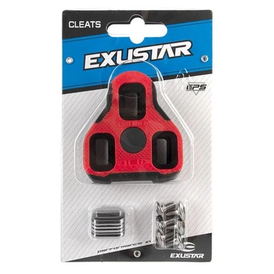 Exustar E-ARC11 Cleats Compatibility: Keo Grip, Float: 7°, Red