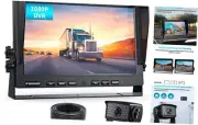 Ⅱ 1080P Wired Backup Camera System,10-inch HD Dual Split Screen 10" Jet Black