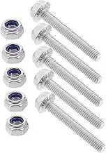 1 Set Metal Nuts and Washers Assortments Stainless Steel Screw Kit Small Bolts Machine Screw Assortment Metal Nuts Replacement Bolts Washers Kit Silver 304 Stainless Steel