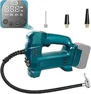 NUOGEDZ Tire Inflator for Bosch 18V Battery Portable Air Compressor for Car, Bicycle, Ball, 18V Auto Tire Pump with Digital Pressure Gauge (Tool Only, NO Battery) Blue