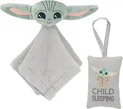 Lambs & Ivy Star Wars The Child/Baby Yoda Security Blanket/Door Pillow Gift Set