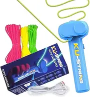 Jandoter LED Rope Launcher Toy with 3 Glowing Strings, USB Rechargeable Flying String Toy for Teens & Adults (14+ Years)