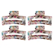 4PK Annabel Trends Tamed Hair Claw Shark Clamp Women's Accessory 8.5cm Gemstone