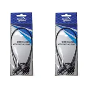 2x 6 Pack of Jarvis Walker 18 Inch/60lb Wire Fishing Leaders-Coastlock Snaps