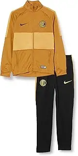 [Nike] Inter Y Nk Dry Strk TRK Suit K Tracksuit,Unisex Children, Unisex_Child, CT3730, Dark Gray/Dark Gray/Tour Yellow, XS
