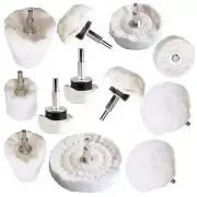 Polishing Pad Buffing Wheel Kit White Flannelette 12 Pack, Buffing Wheel for ...