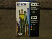 Epson T822XL-BCS Black Cyan Magenta Yellow Ink Cartridge # 822XL 822 01.2027