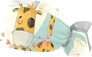 [WOSHJIUK] Working Hat 2 Pack Scrub Caps for Women,Cartoon Giraffes Mothers Day,Tie Back Cap Adjustable Scrub Hat