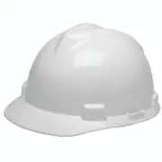 MSA 475358 V-Gard WHITE Hard Hat with Fas-Trac III Suspension