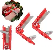 TorSor 3 Pack Garden Herb Snips Bonsai Pruning Scissors Gardening Thumb Knife Cutter Picking Finger Knives for Trimming Plants Bushes Cutting Leaf Tips Flower Dead Heads Harvesting Propagation