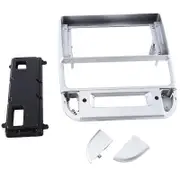 Car Radio Fascia 9 Inch For PEUGEOT 406 1999-2004 Install Facia Console Bezel Adapter Plate Trim Cover (Silver)