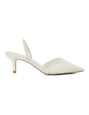 [Dune London] Compassion Open Heel Pump in Ivory
