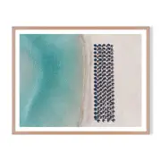 Perfect Rows Framed Printed Wall Art - Timber