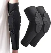 Topbuti 1 Pair Compression Padded Arm Sleeve for Youth Kids, Basketball Shooter Sleeves Elbow Pads Arm Sleeve Protection for Volleyball Football Baseball