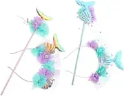 1 Set Sparkly Mermaid Headband Wand for Elegant Sequin Hair Accessories for Birthday Party Festive Events Unique Mermaid Costume Decoration