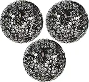 Cabilock Glass Mosaic Spheres 3 Decorative Balls for Bowls Home Decor Party Centerpieces