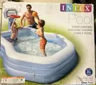 INTEX SWIM CENTER- Shootin' Hoops Inflatable Pool - 101" X 74" x 51" -BRAND NEW