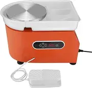 1200W Electric Pottery Wheel Machine LCD Ceramic Clay Wheel with Detachable Basin,Adjustable Speed Pedal and Handle for Ceramic Work Art Craft DIY Tool