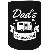 Alcohol Stubby Holder - Dads Caravan Club - Funny Novelty Birthday Gift Joke Beer Can Bottle