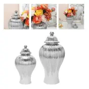 Ginger Jar, Storage Vase, Furniture Floral Arrangement Handmade Centerpiece