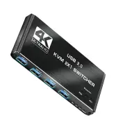 4K 60Hz HDMI KVM Switch Dual Monitor USBx4 HDMI KVM Switch 2 in 1 out K