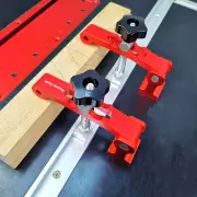 Fonson Tools 2-in-1 Woodworking T-Track 20mm Bench Dog Hold Down Clamps Workbench Hole Clamps for T Track and MFT Table