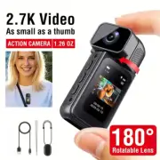 2.7K Thumb Action Camera With Magnetic Lanyard WiFi Wearable Pocket Sports Cam