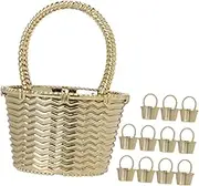 SHOWERORO 12Pcs Box Tote Bag Shape Candy Box Present Packaging Container for Weddings Parties Lightweight Candy Holders for Chocolates Treats