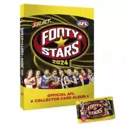 2024 AFL Select Footy Stars Cardboard Album 26 x 9 Pocket Pages + 1 Sealed Pack